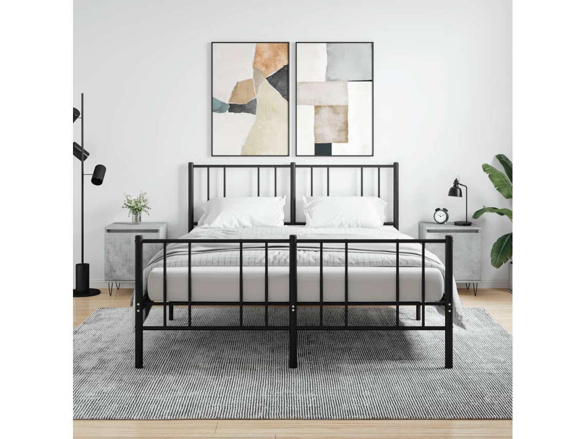 Mesitas de Noche 2Pzs 40X30X50Cm Derivados Madera Gris-Cemento