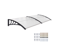 Toldo Para Puerta De Entrada, Cubierta Exterior, Policarbonato, Aluminio, Resistente A Los Rayos Uv, 195 Cm.