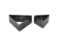 Juego De 2 Cortadores Triangulares De Cuero De Acero Aleado Con Perforador Hueco Y Estuche De Almacenamiento.