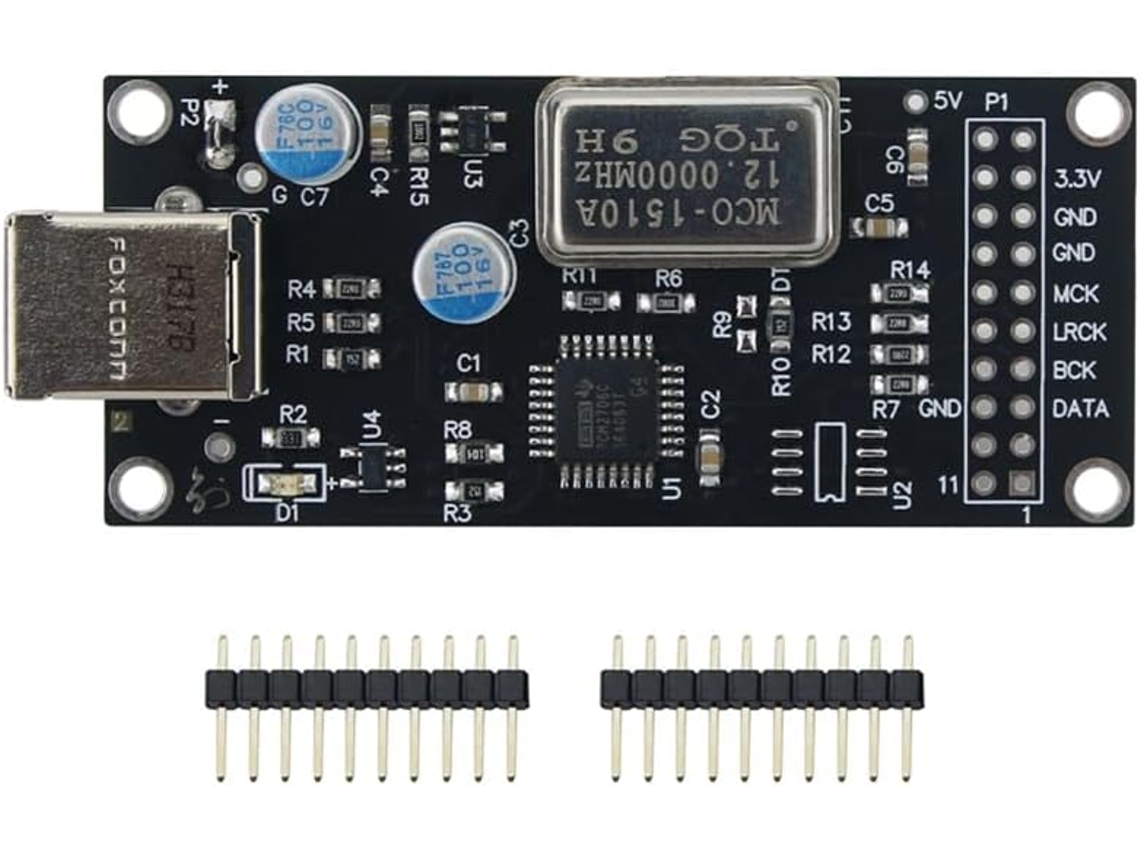 Módulo De Tarjeta De Sonido Usb Digital Con Salida I2s, Compatible Con Oscilador De Cristal Pcm2706.