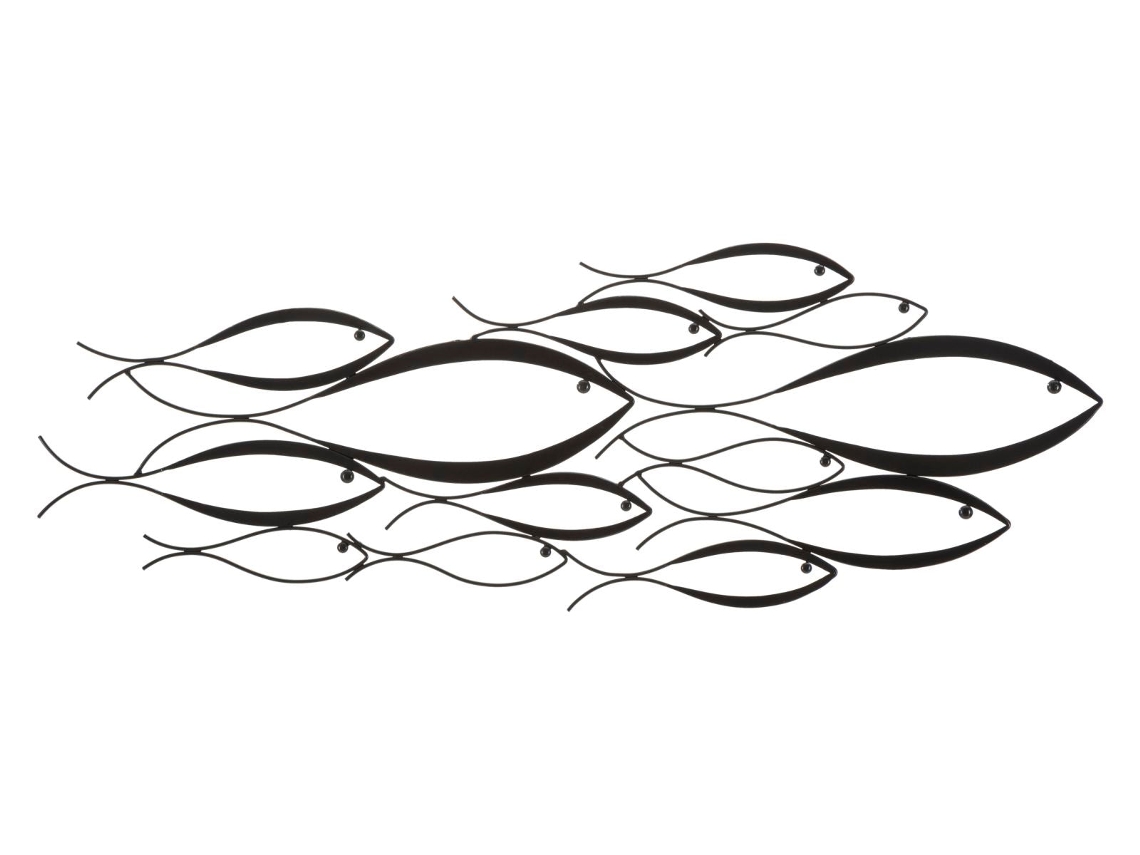 Panel De Pared Pescado Cm 100x1x35 Unico / Multicolor