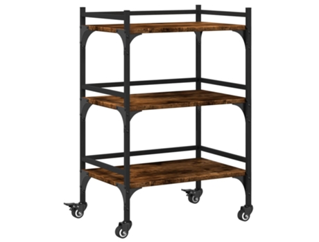 Carrito de cocina madera ingeniería roble ahumado VIDAXL ( 50x35x75,5 cm)