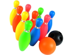 Juego De Bolos De Interior Colorido Para Niños Y Niñas, 10 Bolos, 2 Bolas De Plástico.
