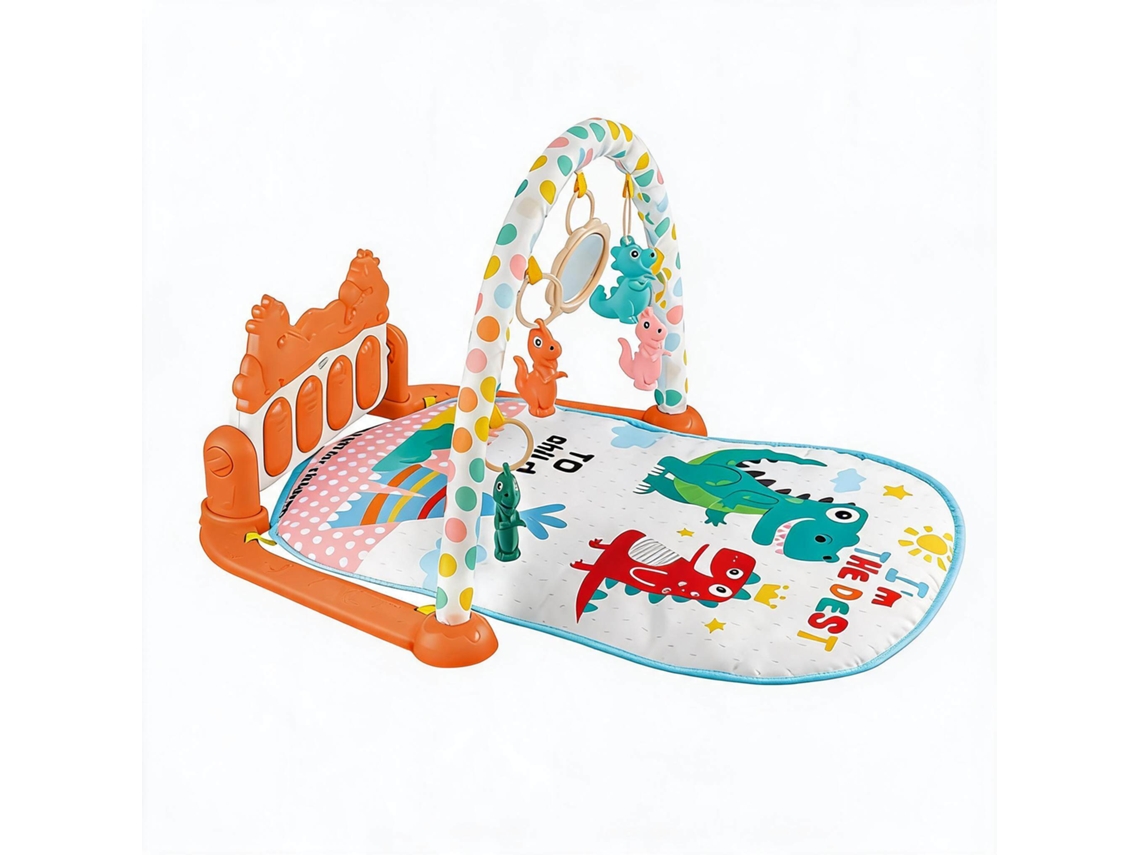 Tapete De Actividades Chrui Con Soporte, Sonajeros Colgantes Y Piano De Pedal (naranja)
