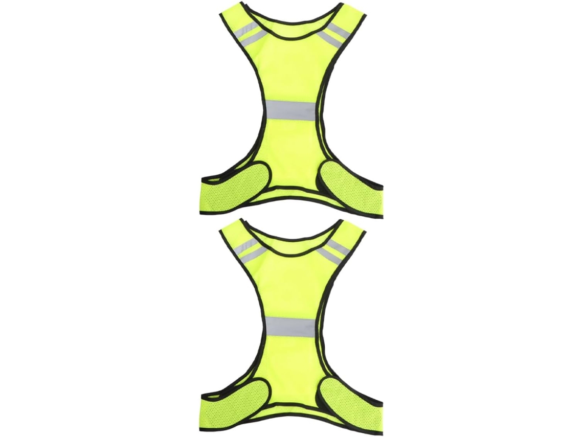 Chaleco reflectante de alta visibilidad de dos piezas con bolsillo ajustable para correr y andar en bicicleta, Uni Gokoco