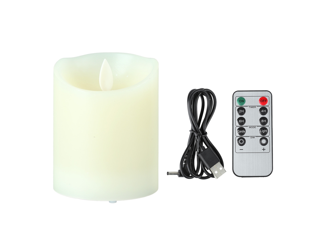 Velas electrónicas recargables sin llama Baok con control remoto para decorar espacios y bodas.