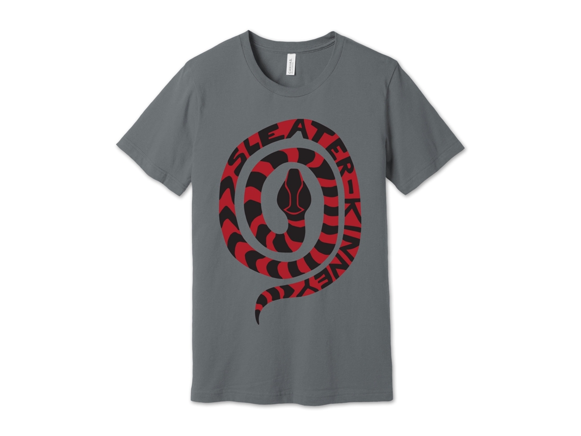 Camiseta Rockinstone Kinney Snake de cuero gris, unisex, superventas para adultos, talla: L