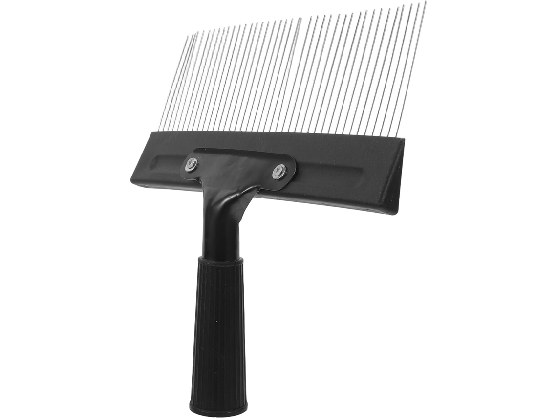 Peine alipis de acero inoxidable texturizado Topbathy para decoración de pared, raspador de granos con diseño