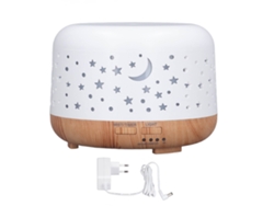 Humidificador De Aromaterapia De 300 Ml Con Diseño De Textura De Madera, Luz Led De Bajo Ruido Y Para Mesa.