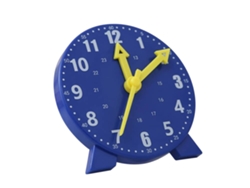 Material Didáctico: Modelo De Reloj Para El Aprendizaje En La Primera Infancia, Educación Primaria, Azul.