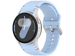 Correa para Samsung Galaxy Watch 7 (40/44 mm) - Silicona con textura ondulada cosida y hebilla plateada.