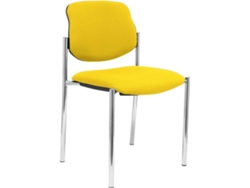 Silla de Confidente PIQUERAS Y CRESPO Villalgordo Amarillo y Chasis Cromo