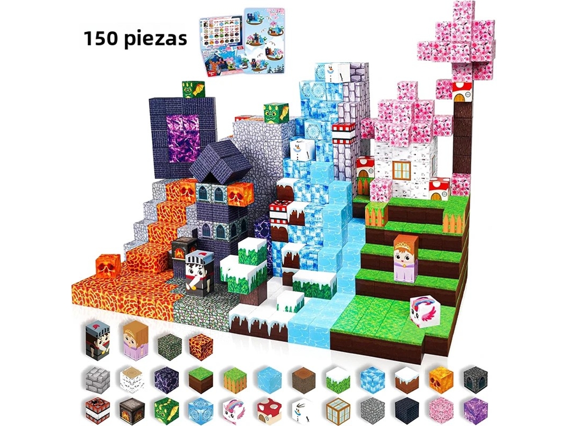 150 piezas de bloques de construcción magnéticos, juguetes educativos, juguetes creativos para niños y niñas, regalos de Halloween.