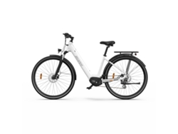 Bicicleta eléctrica Onesport OT07 blanca, 250 W, 36 V, 10,4 Ah, 90 km, neumáticos 27,5, frenos hidráulicos Shimano de 7 V