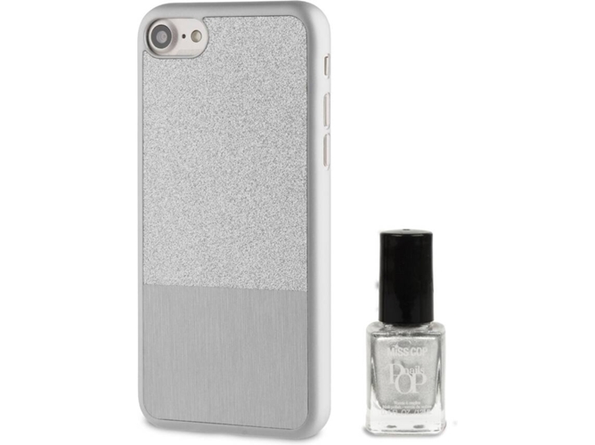 Funda iPhone 6, 6s, 7, 8 MUVIT Ultrifina Verniz Plateado