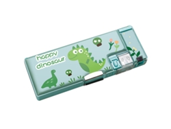 Estuche De Lápices Cute Cartoon Dinosaurio Con Afilador Doble Lado Capacidad Grande Infantil
