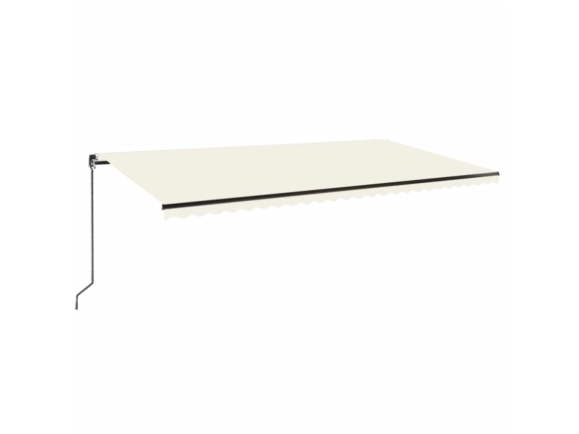Maison Exclusive - Toldo Retráctil Manual Color Crema 600x350 Cm