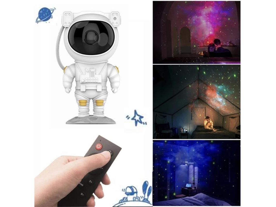 Proyector LED de luz nocturna para bebé, proyector de luces para dormitorio infantil, astronautas estrellados, lámpara de proyección de astronauta NIGHTYNINE