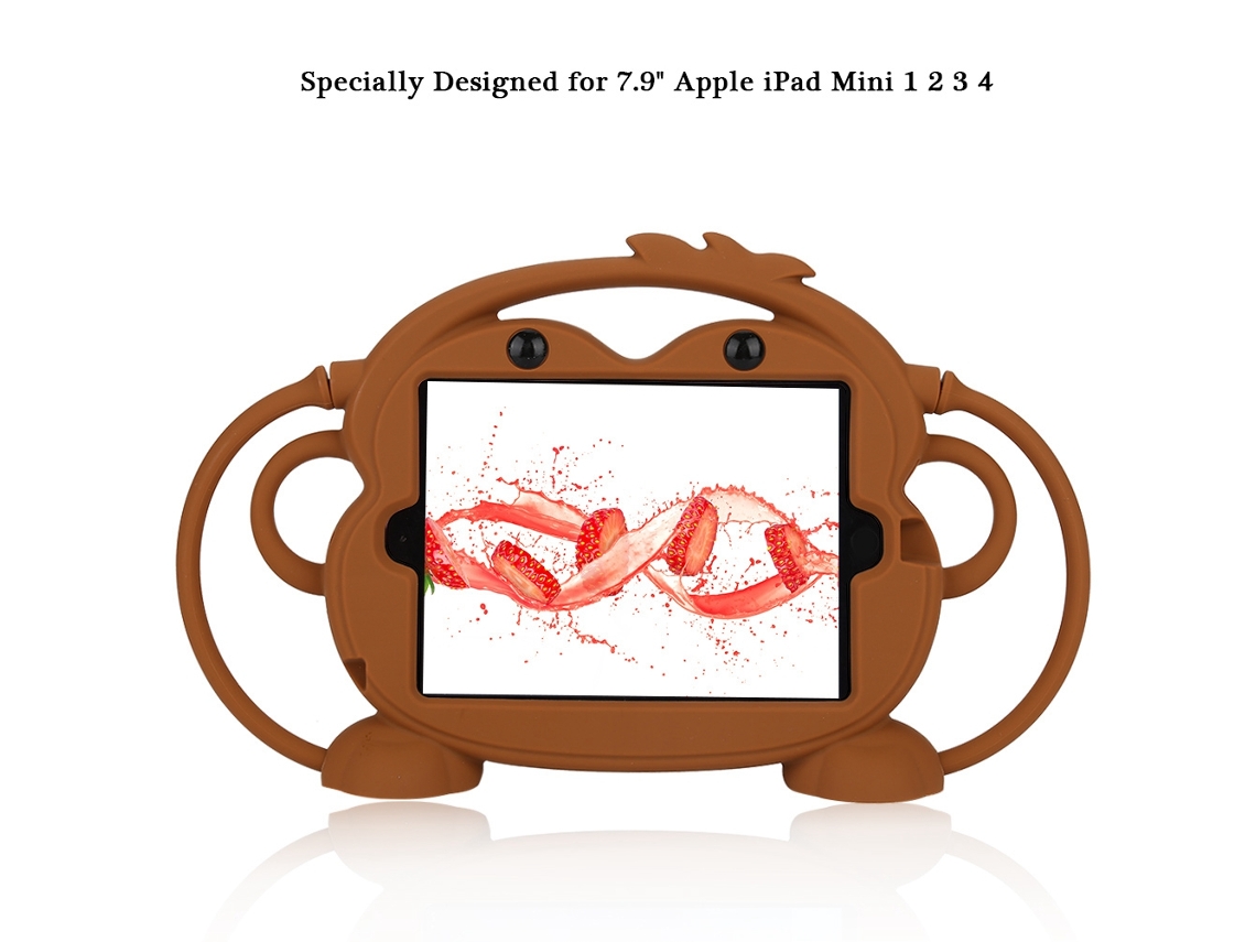 Funda de silicona protectora y antigolpes para iPad Mini 7.9 Kids Marrón Dorado Claro