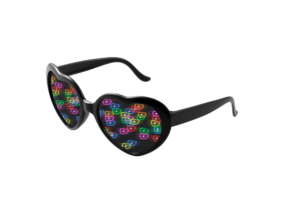 Gafas De Amor (corazón De Melocotón Negro Estéreo 3d)