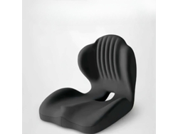 Cojín De Asiento Ergonómico De Espuma Viscoelástica, Diseño Integrado En Forma De L Con Soporte Lumbar (negro) Gertiz