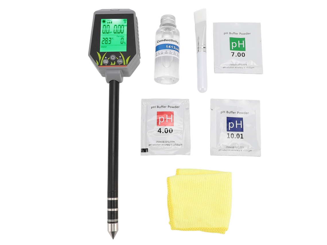 Kit de medición de suelo 6 en 1: pH y temperatura