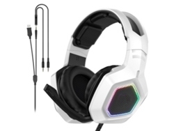 Auriculares Para Juegos K10 Blancos Con Sonido Estéreo Y Graves Potentes Para Ps4 Y Pc: Cómodos Y Portátiles.