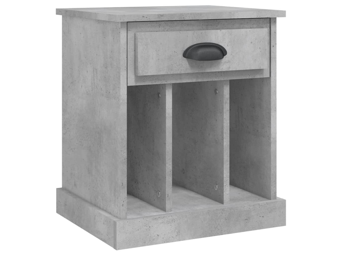 Mesita de Noche 43X36X50 Cm Gris Cemento