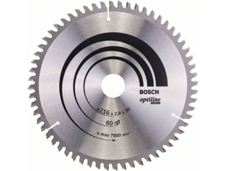 Disco de Sierra Circular BOSCH Optiline Madera 216x30x2.8 mm - 60