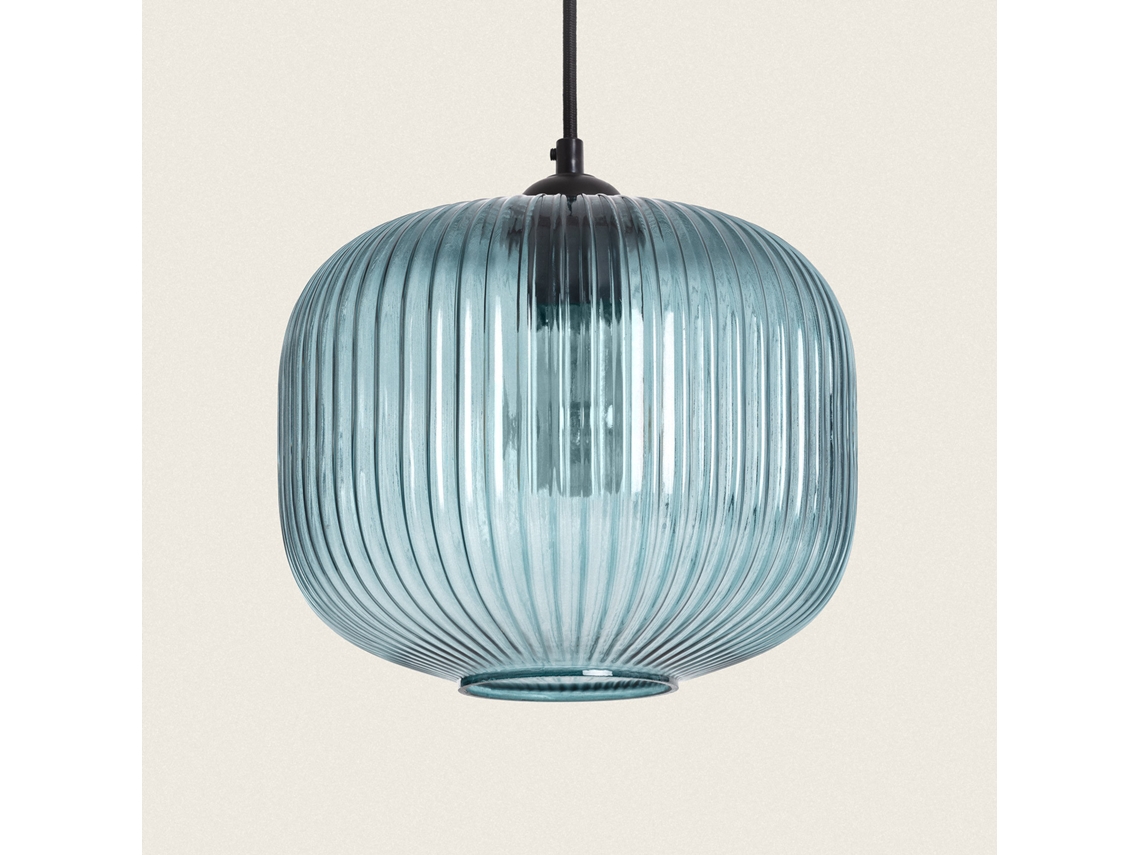 LEDKIA Lámpara Colgante Cristal Modra Azul
