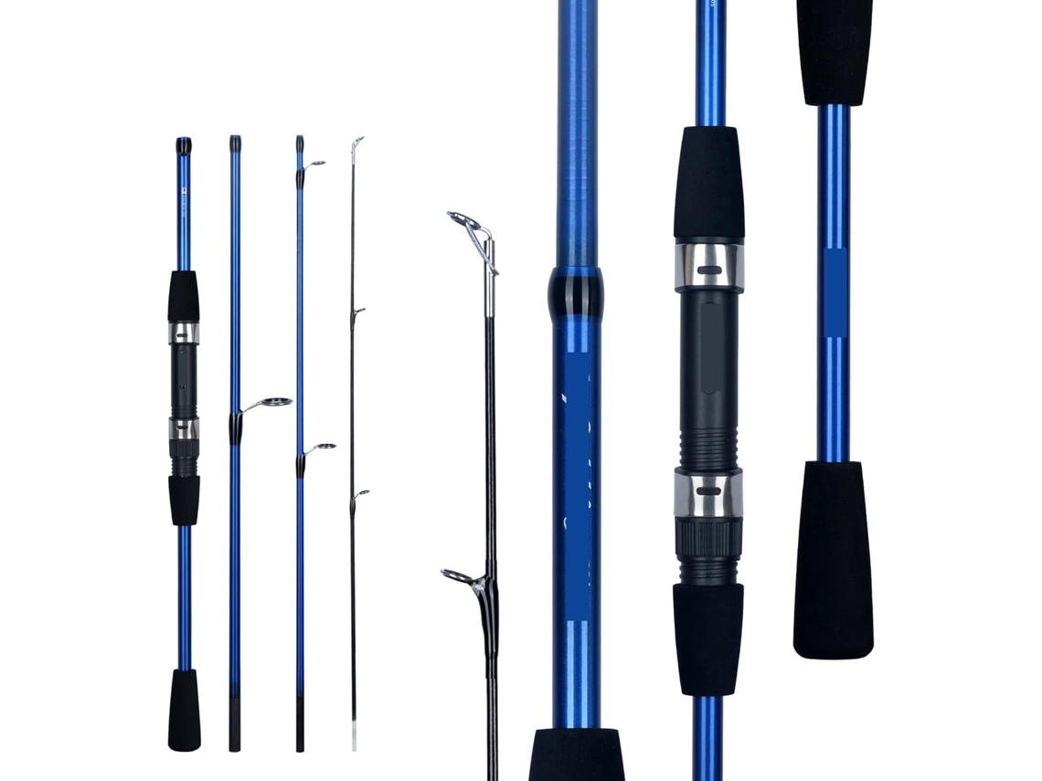 Caña De Pescar Baitcasting Spinning Travel Carbono 4/5 Secciones Peso Lanzamiento 5-20g Ultraligera Potenci...