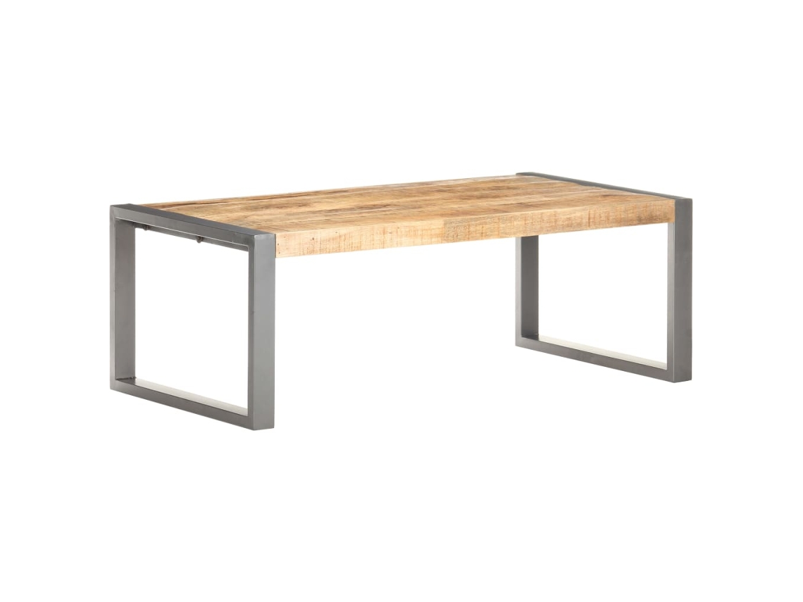 Mesa de Centro Apoyo 110X60X40 Cm Madera de Mango Áspera