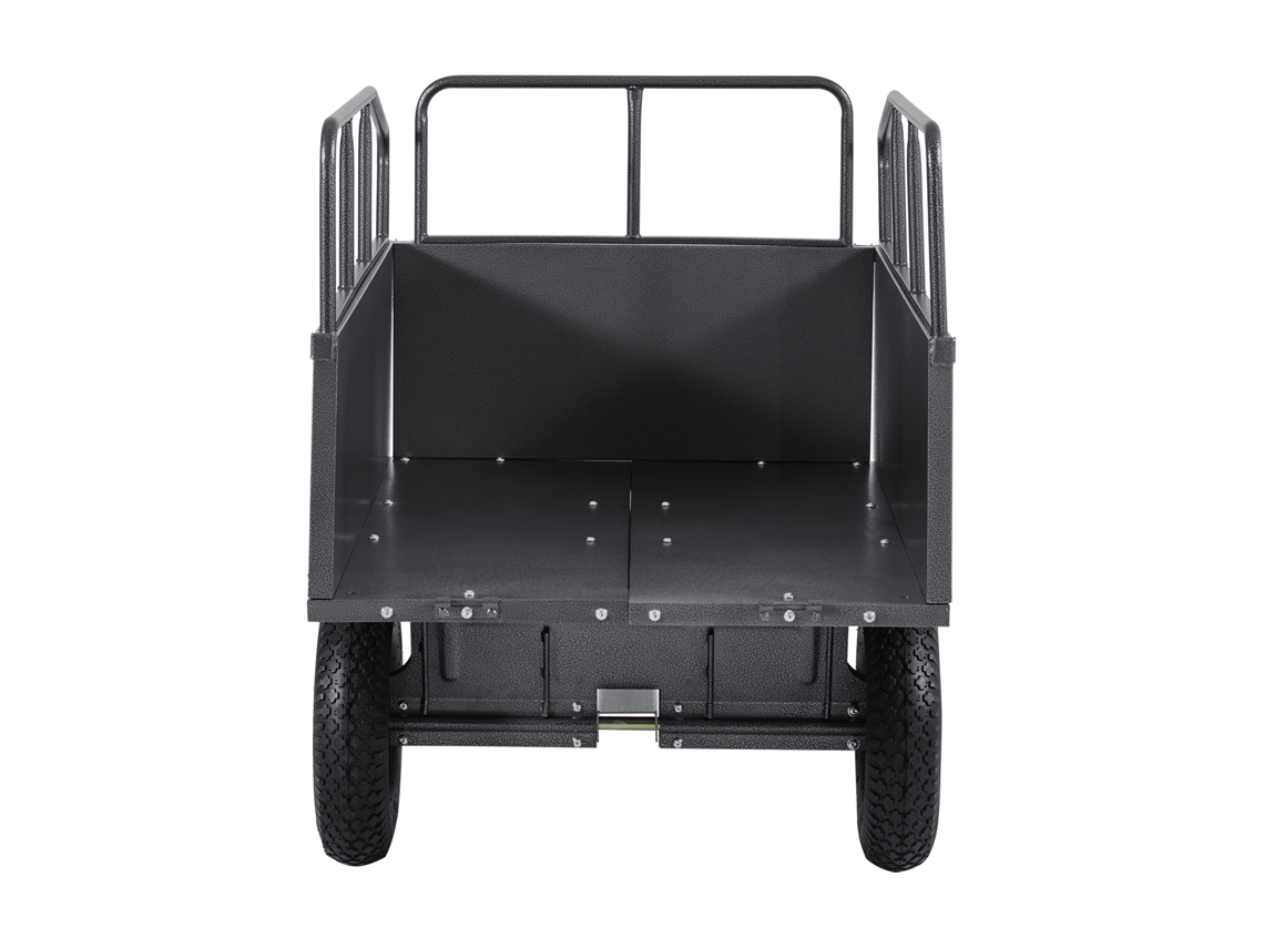 Remolque De Jardín Utilitario Succebuy 169 X 76 X 78 Cm, Capacidad De 272,16 Kg, Color Negro
