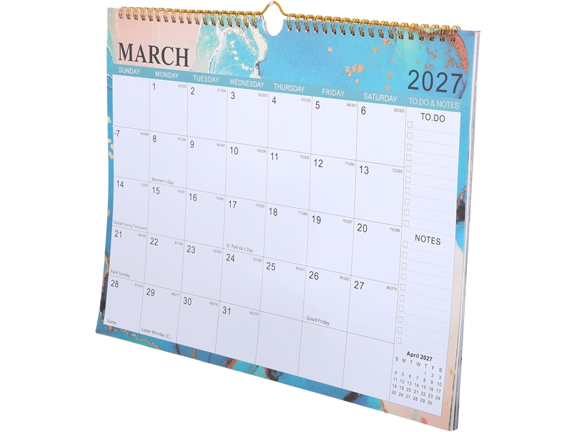 Besportble Calendario De Pared Mensual Y Varios Países Están Claramente Marcados En Este Calendario De Pare...