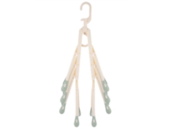 JILLIOPER Perchas Plegables para Ropa Soporte Mágico Portátil 8 en 1 Secador Multifuncional con Rotación (Verde)