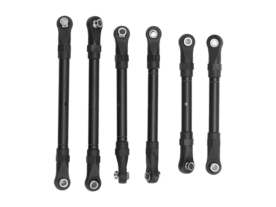 Kit De Barra De Dirección De Aluminio Para Coches Rc Traxxas Slash Hoss Rustler Stampede 4x4, 6 Piezas, Negro