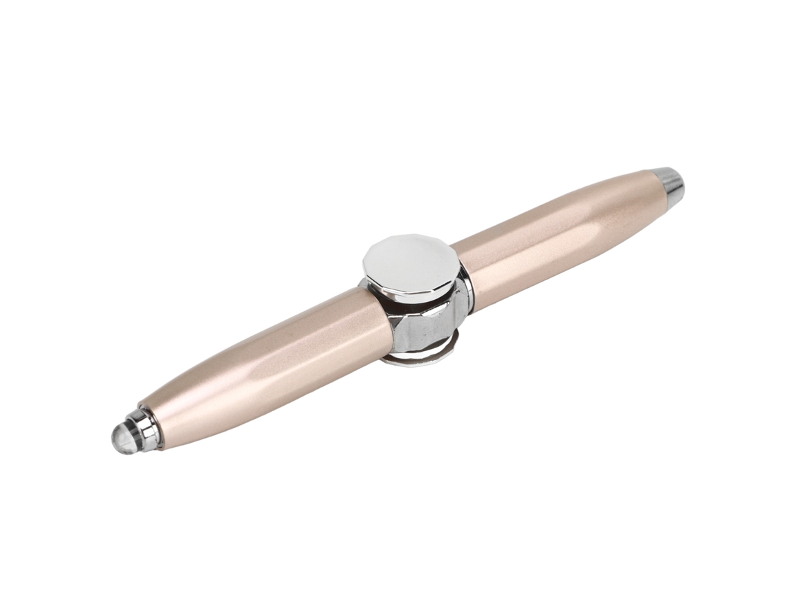 2026-pluma Giratoria Con Luz Led Gyro Luminescente Para Aliviar El Estrés Bolígrafo De Oro De Dedo