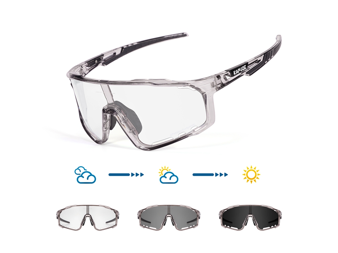 (negro 5) Gafas De Ciclismo Fotocromáticas Unisex, Gafas De Sol Con Protección Uv400