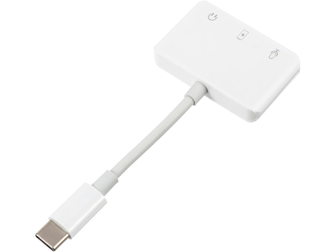 Adaptador Usb-c Portátil Con Conector Para Auriculares De 3,5 Mm, Diseño Compacto De Pc Tpe.