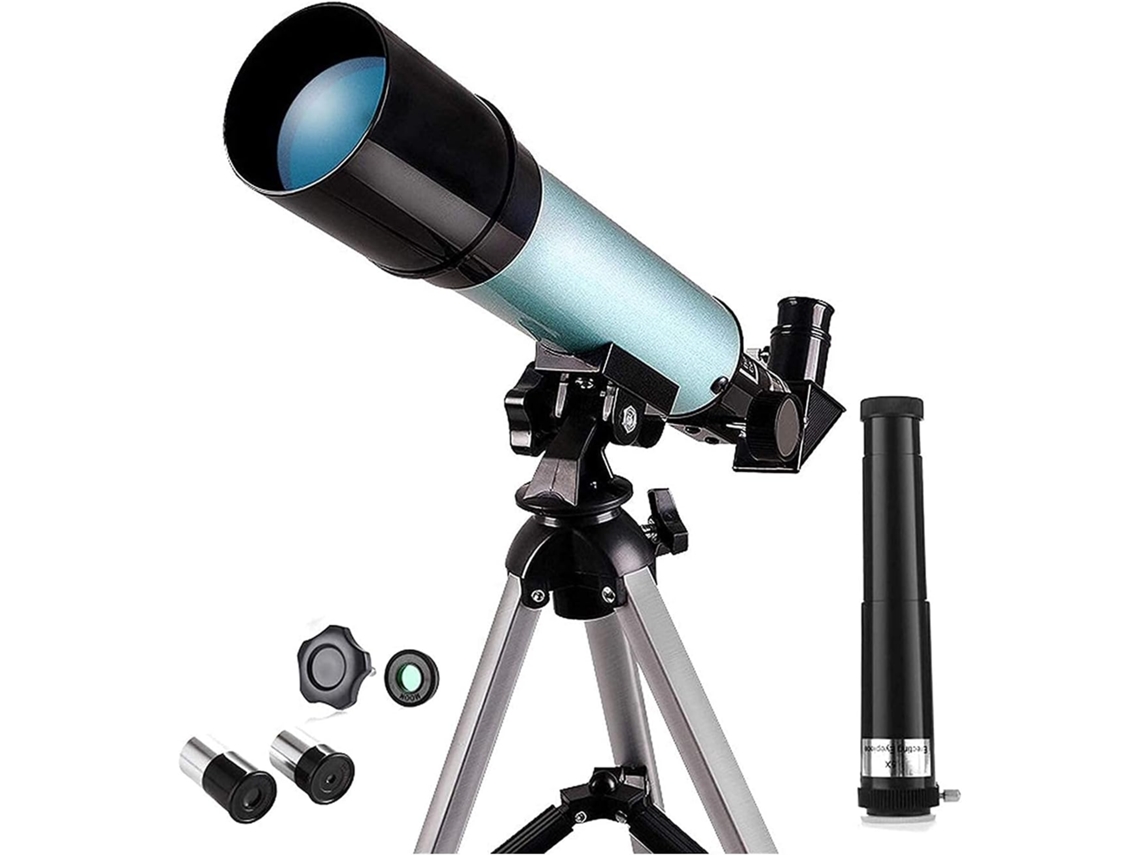 Telescopio refractor Eifson de 360 mm con trípode y buscador para principiantes en astronomía
