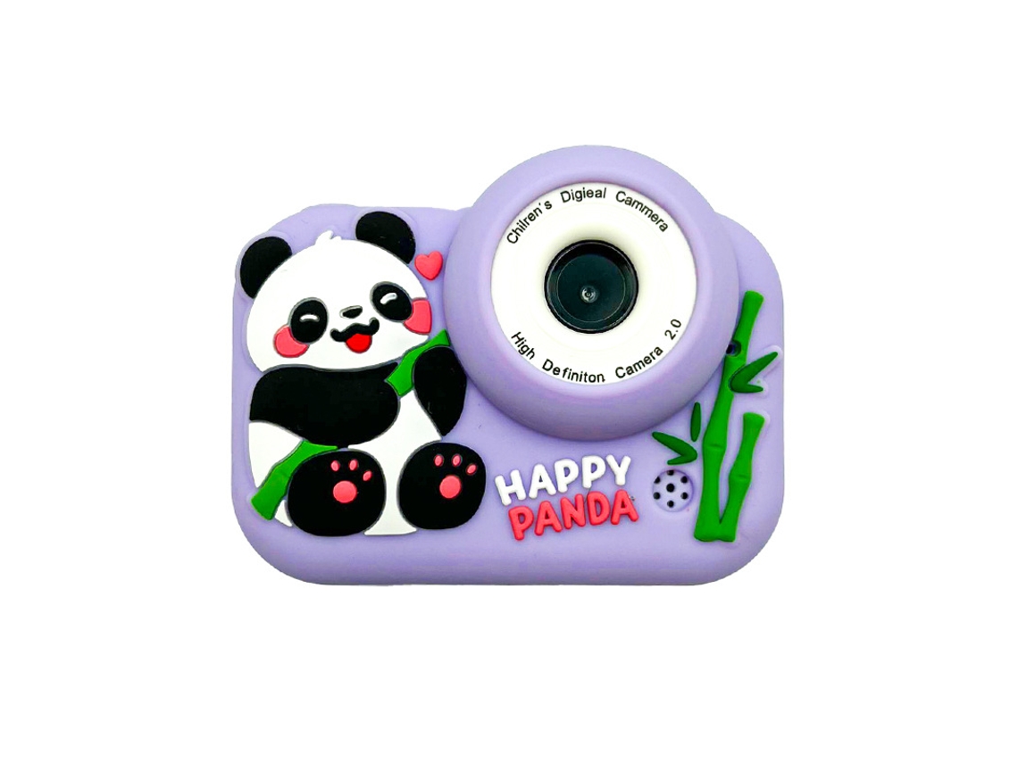 Cámara digital Eifson de doble cámara, 4000 W, pantalla IPS 2.0 (Purple Panda)