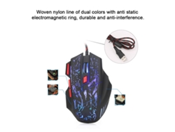 Ratón Gaming Cable Usb Hxsj H300 5500dpi 7 Botones Ergonómico Con Luz De Respiración