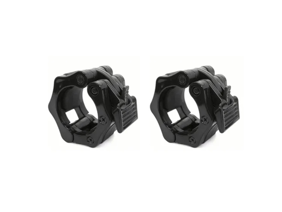 Abrazaderas De Liberación Rápida Para Barras De Pesas De Acero Abs Antideslizantes De 2 Pulgadas Para Entrenamiento De Fuerza - Negro