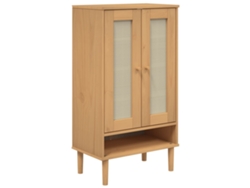Zapatero SENJA aspecto ratán madera maciza marrón VIDAXL (59.5 x 35 x 107 cm)