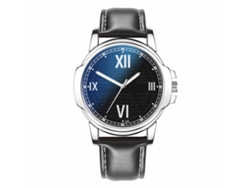 Reloj De Cuarzo Para Hombre Con Correa De Cuero Sintético, Estilo Sencillo Y Moderno (3)