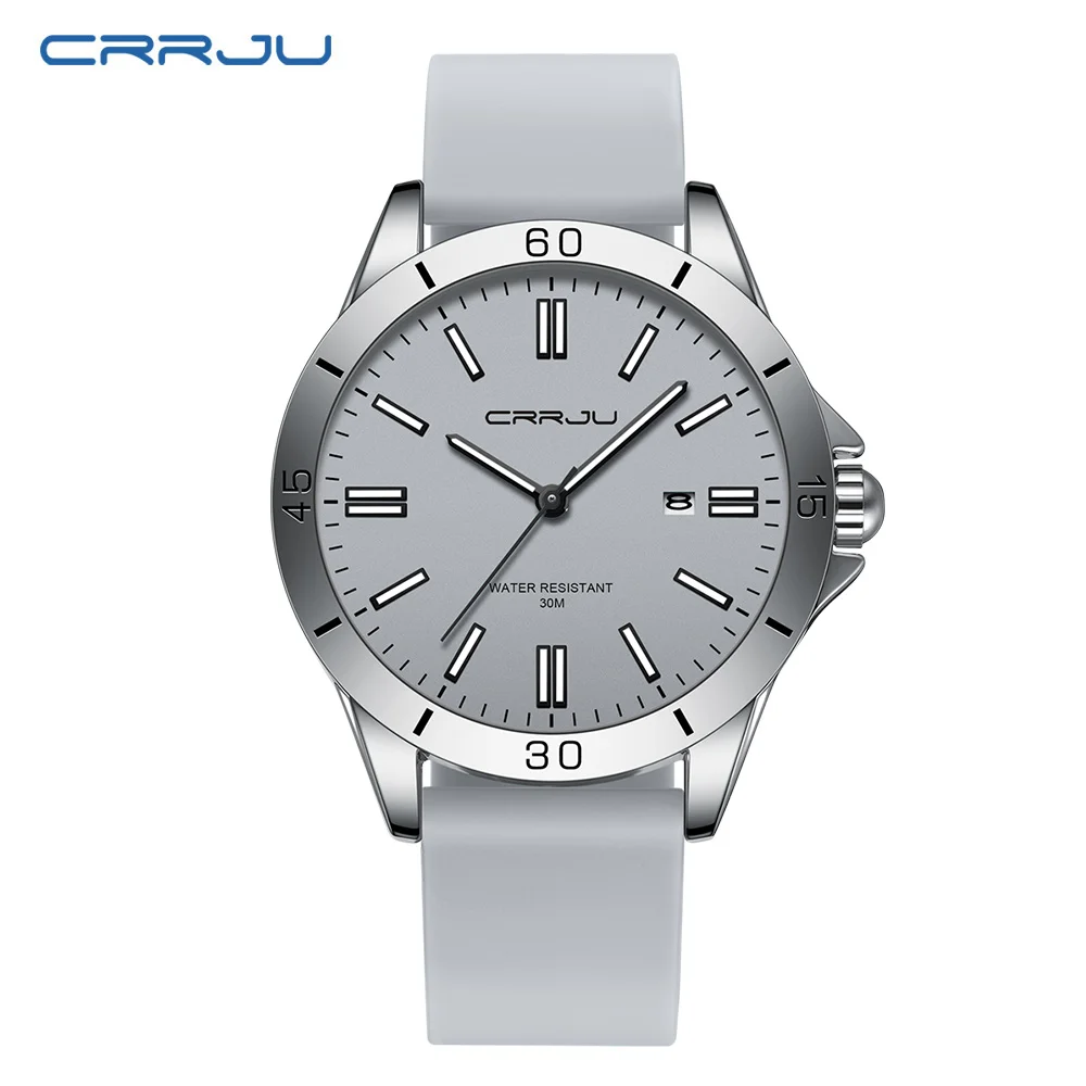 Reloj militar para hombre con correa de silicona, resistente al agua hasta 30 ATM.