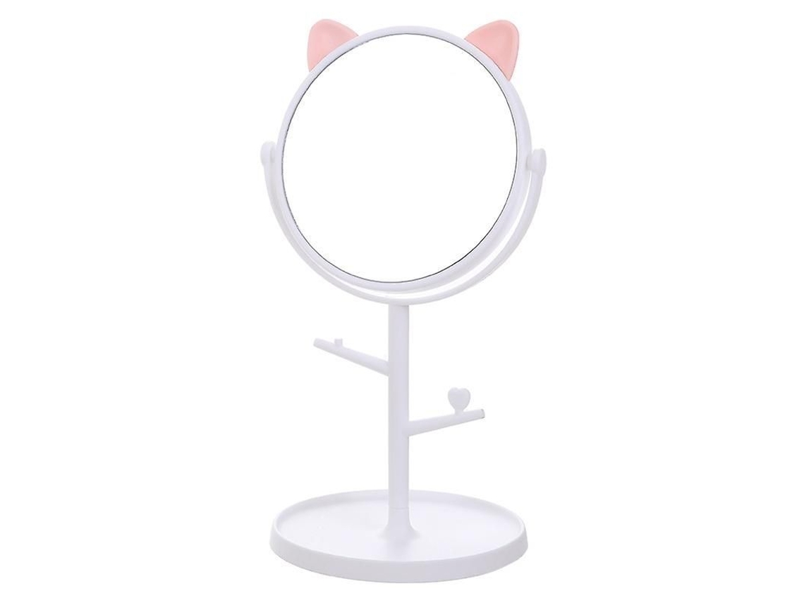 Espejo De Dormitorio Y Maquillaje Con Forma De Lindas Orejas De Gato - Blanco