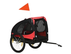 Cochecito De 3 Ruedas En Tela Oxford Roja, 110x55x107cm