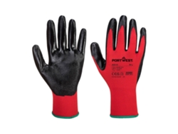 Guante flexográfico de nitrilo con protección y agarre superiores / Gris blanco / M Portwest