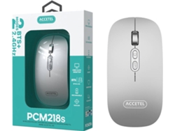 Ratón ACCETEL PCM218S (Inalámbrico - Gris Claro)